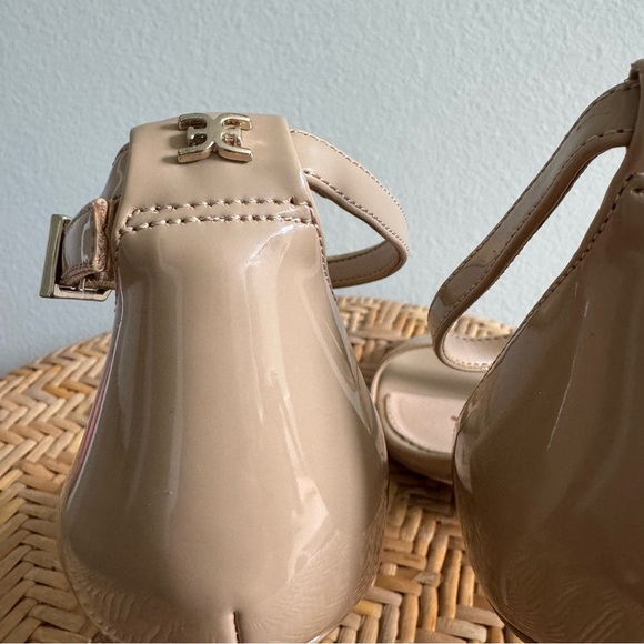 Sam Edelman Patti Ankle Strap Sandal Nude Soft Beige Patent Size 7 - Picture 3 of 16